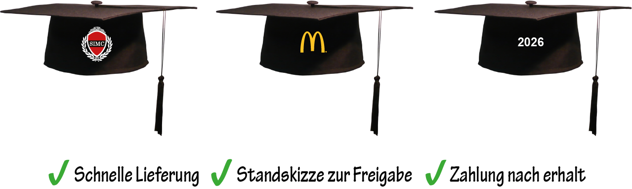 Doktorhut mit Beschriftung